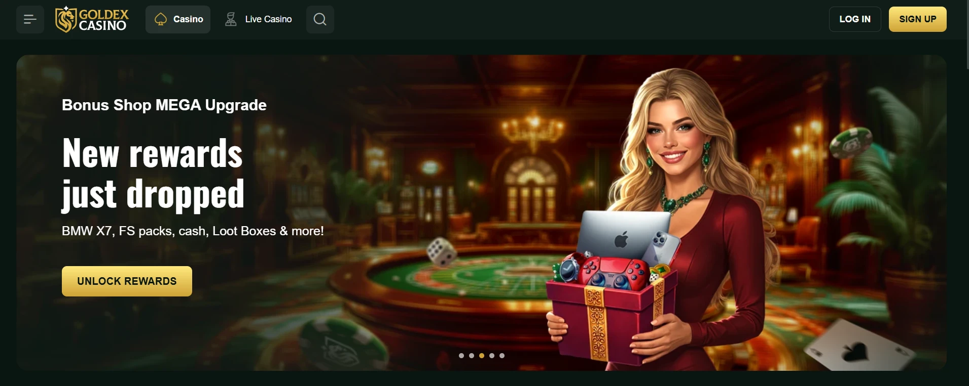 goldex-main-screen