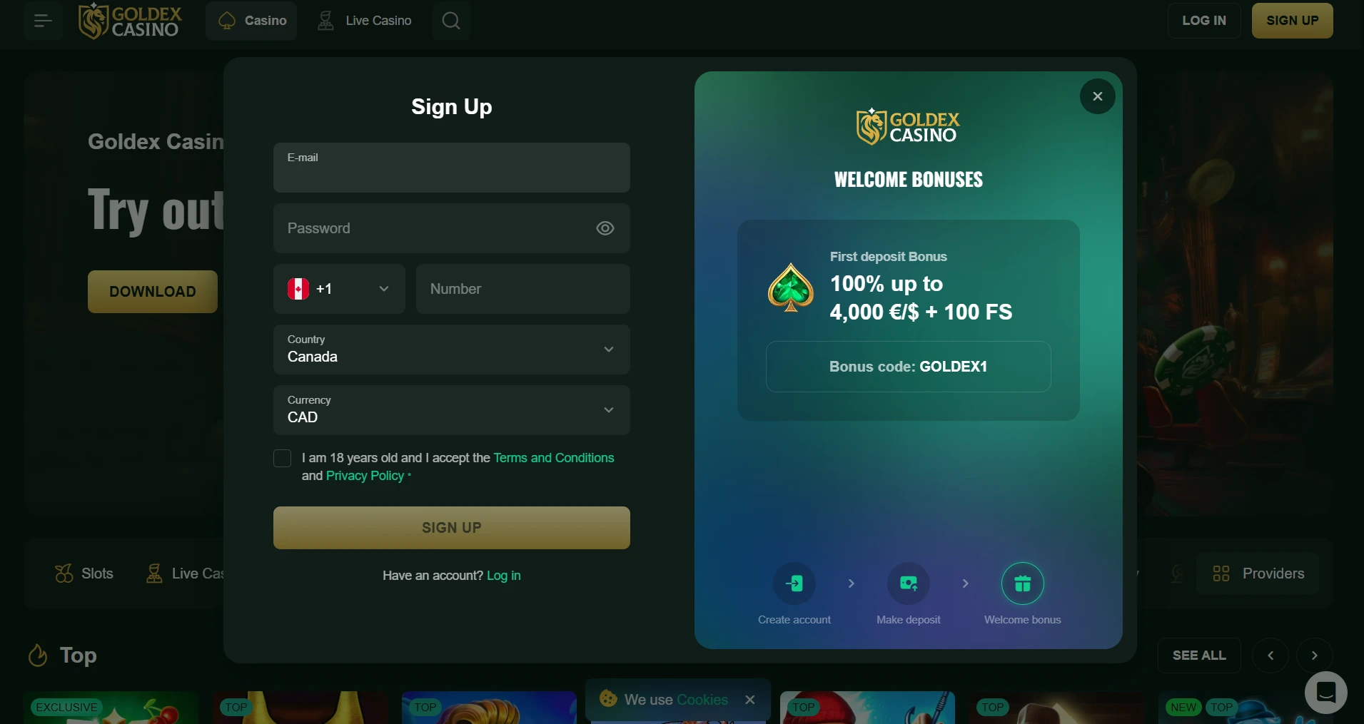 goldex-registration-window